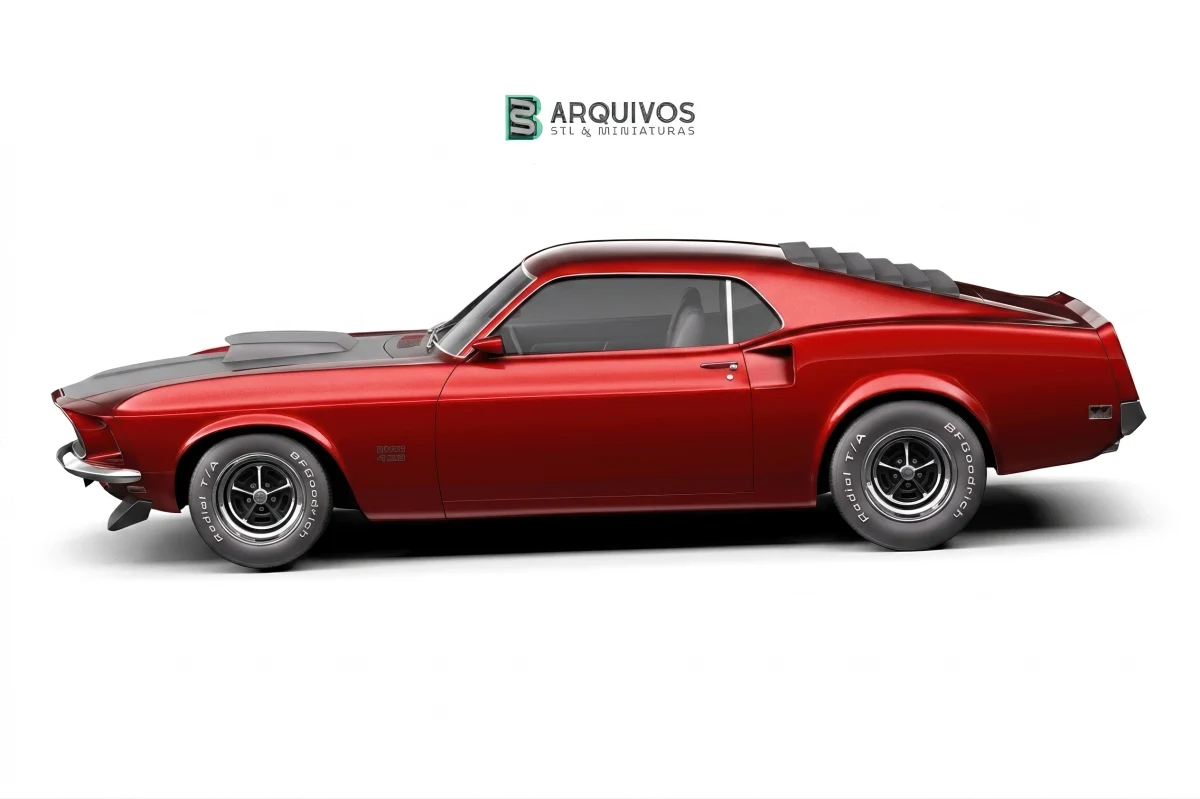 Modelo 3D STL - Ford Mustang BOSS 429 1969 — foto 6